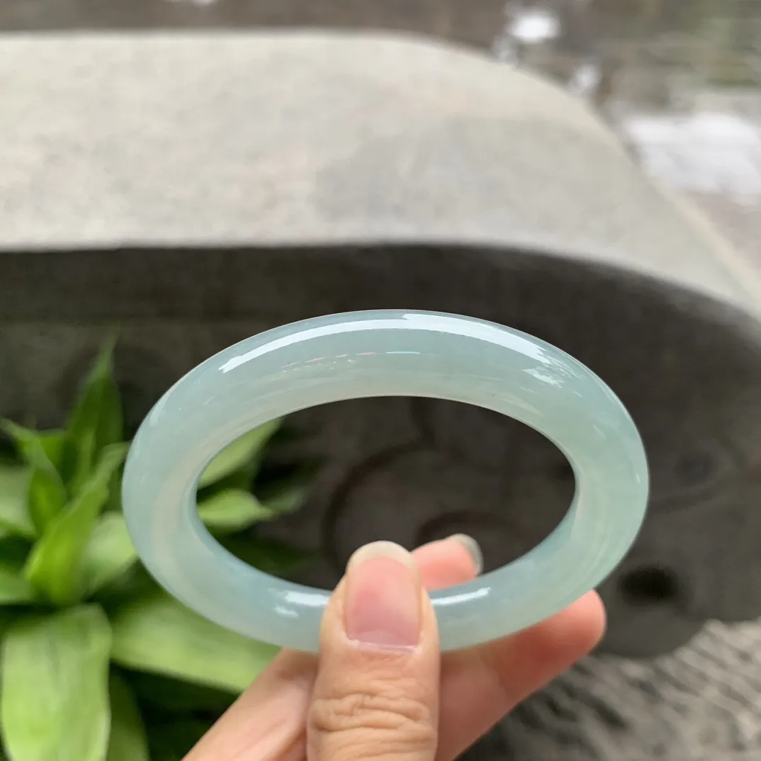 圈口 54.4-10.1   【冰晴圆条手镯】圆条54 55可戴