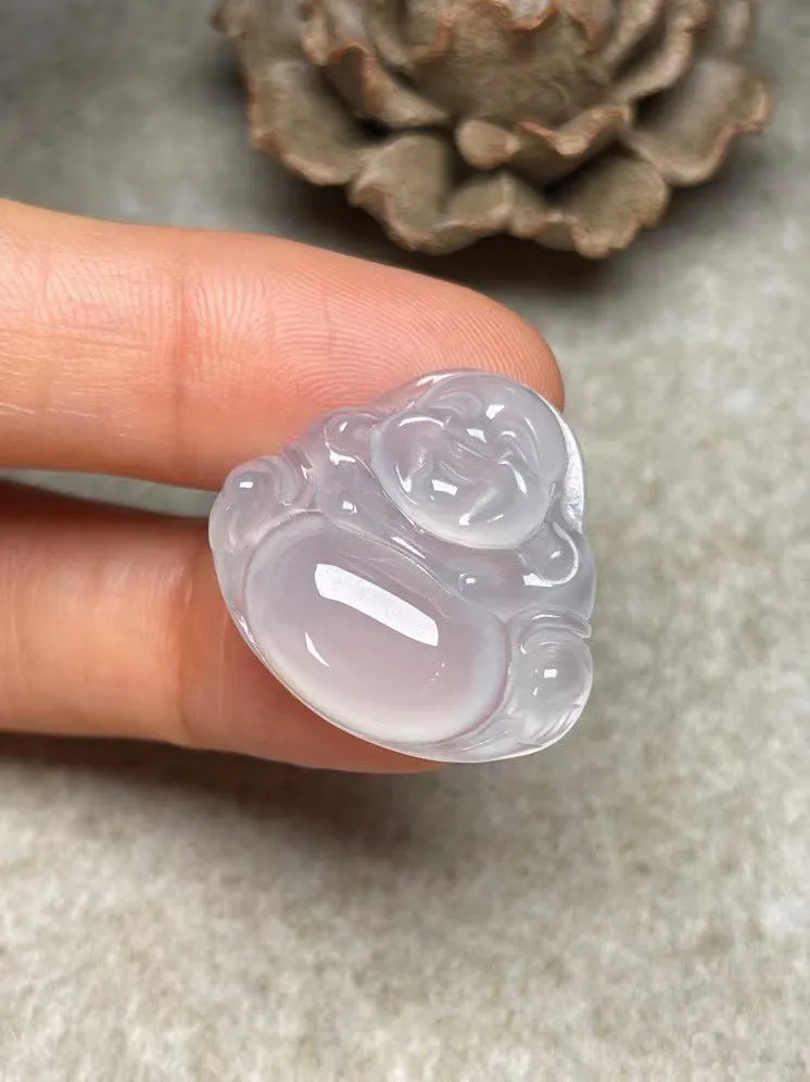 冰种【佛公】吊坠，种水好，玉质细腻 ，卖相好‘.