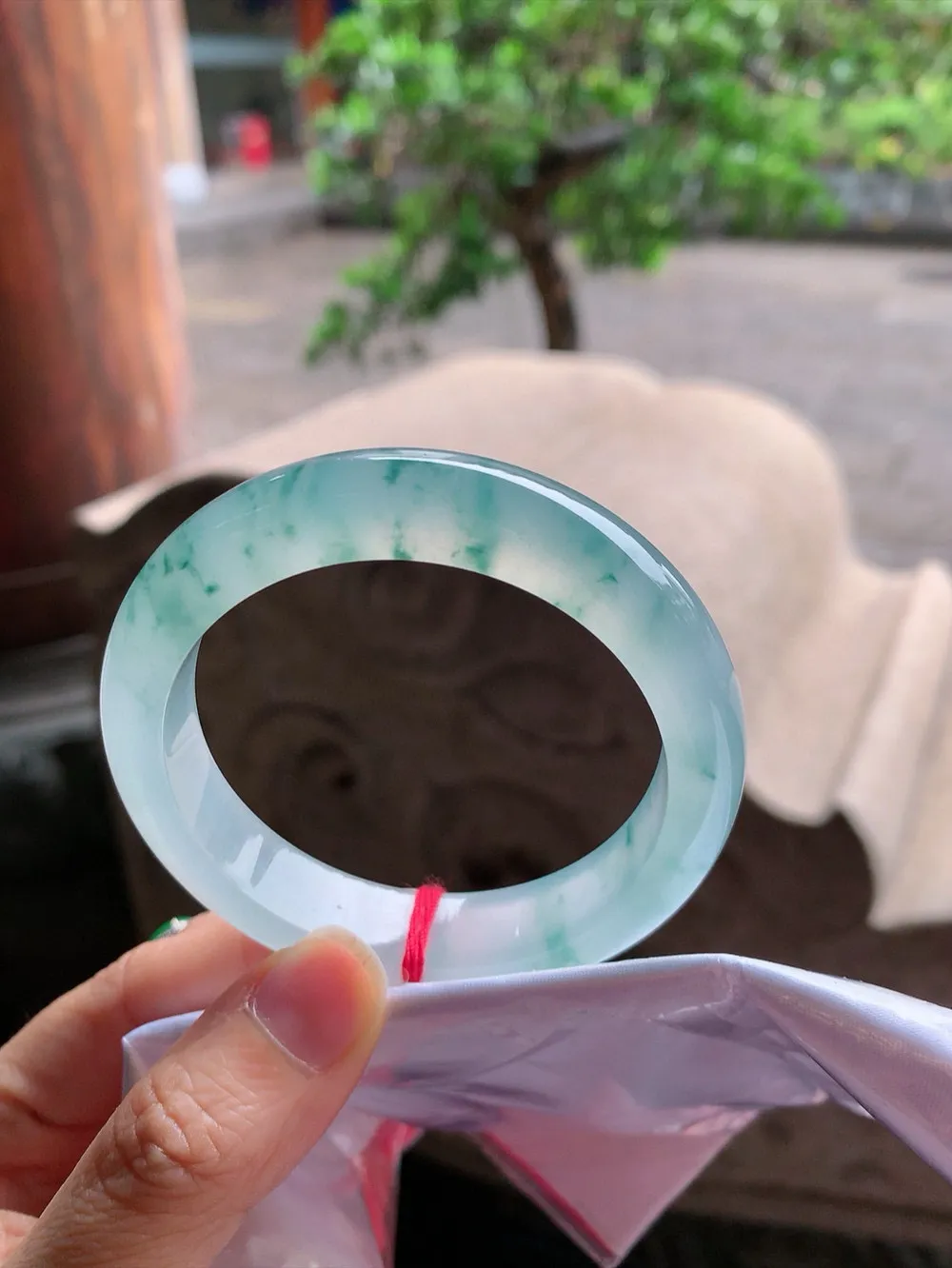 正圈冰玻飘花 无瑕 尺寸:53.4/12.1/8.7 花美 种水好🥰🥰