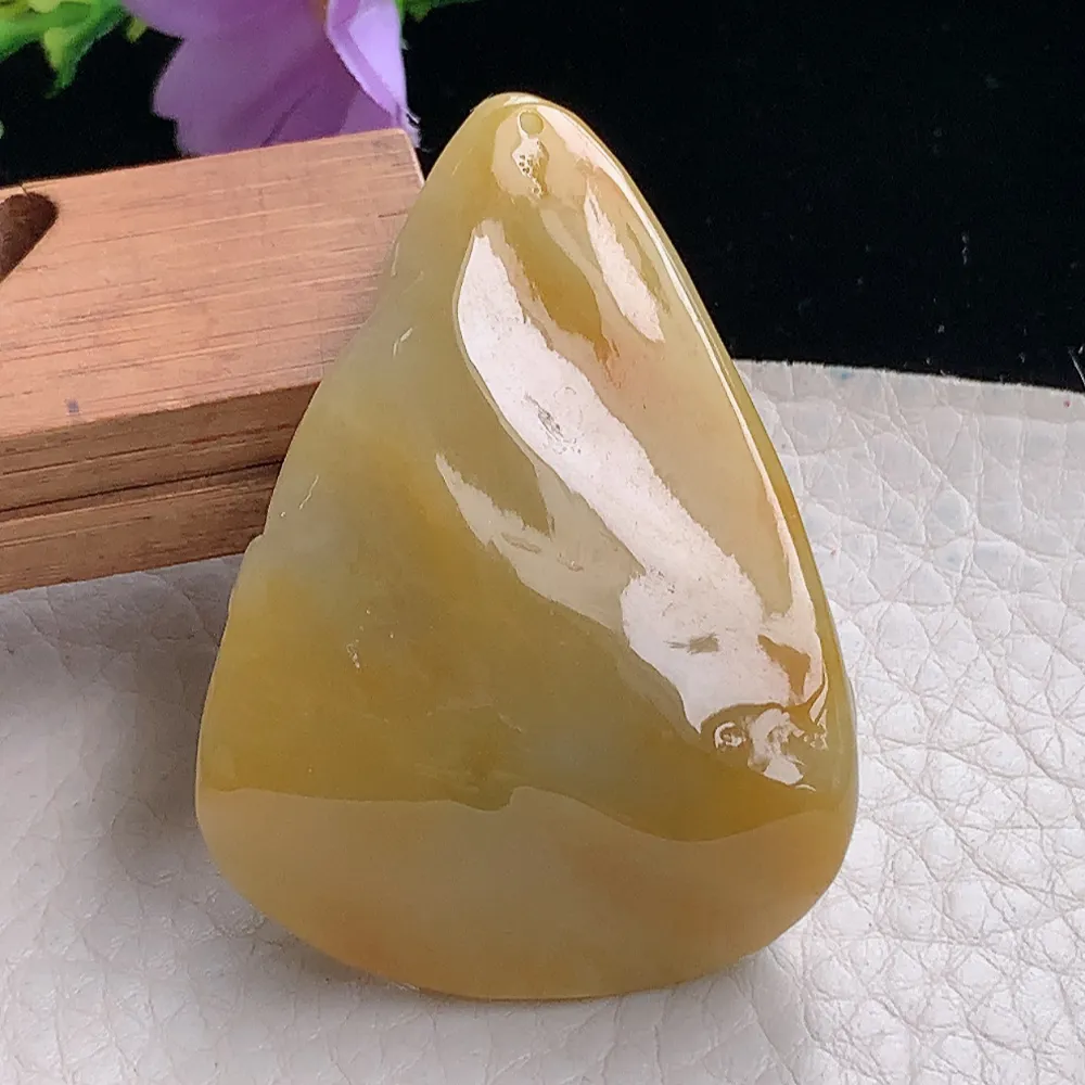 lz自然光33.8*19.5*6.8天然缅甸翡翠冰双彩普贤菩萨 玉观音玉吊坠 玉挂件