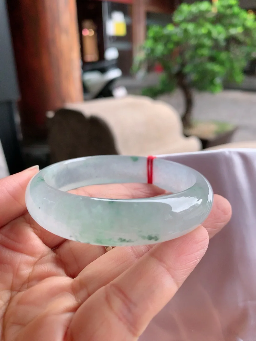 正圈冰玻飘花 无瑕 尺寸:55.6/13.9/7.7花美 种水好