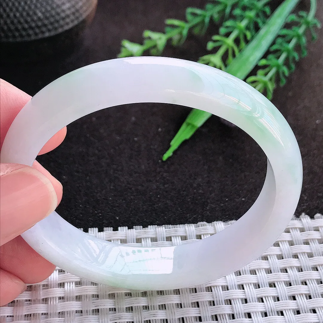 自然光55/47.8/12.5/7.2老坑秀气冰润贵妃手镯翡翠玉镯美人镯