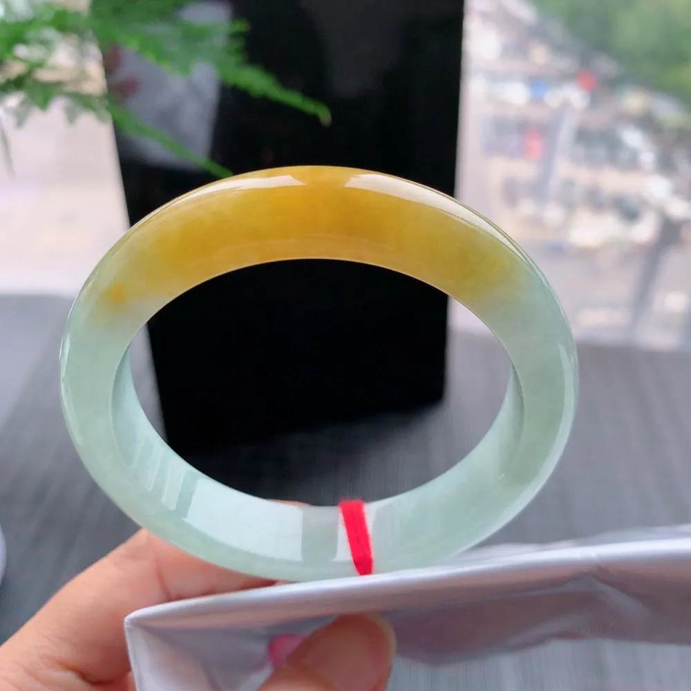 正圈一大节黄翡 无瑕 尺寸:57.2/12.9/8.6 超值