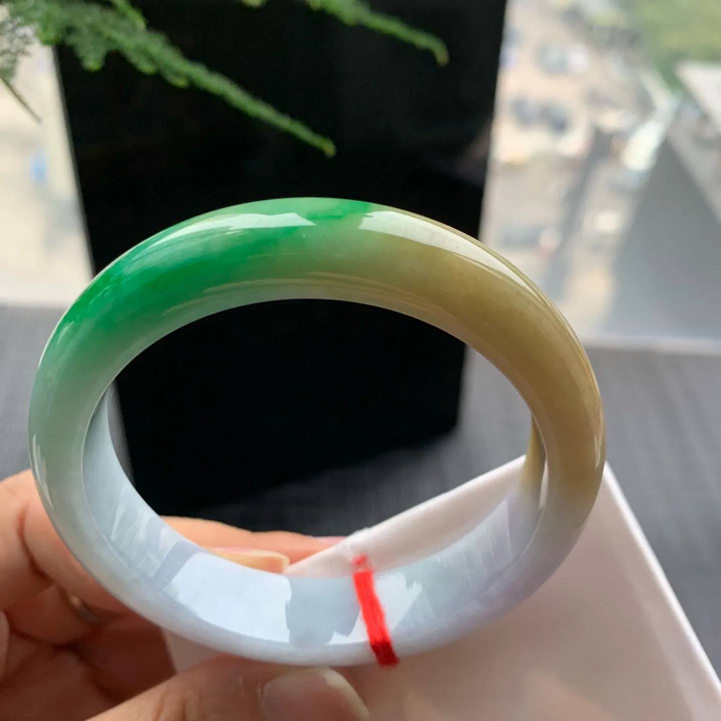 正圈三彩福禄寿 无瑕 尺寸:56.1/13.1/8.1 色好