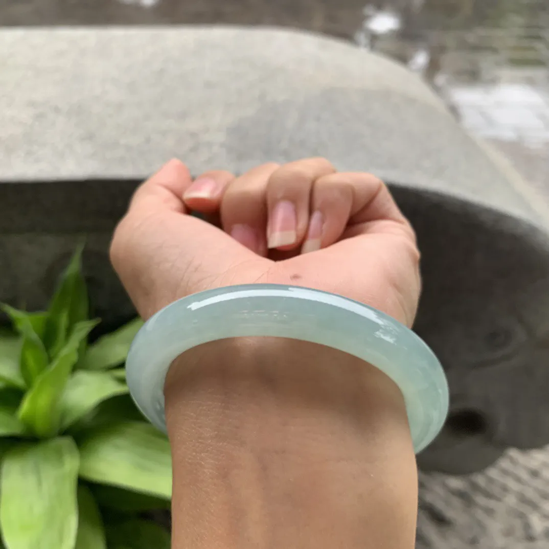 圈口 54.4-10.1   【冰晴圆条手镯】圆条54 55可戴