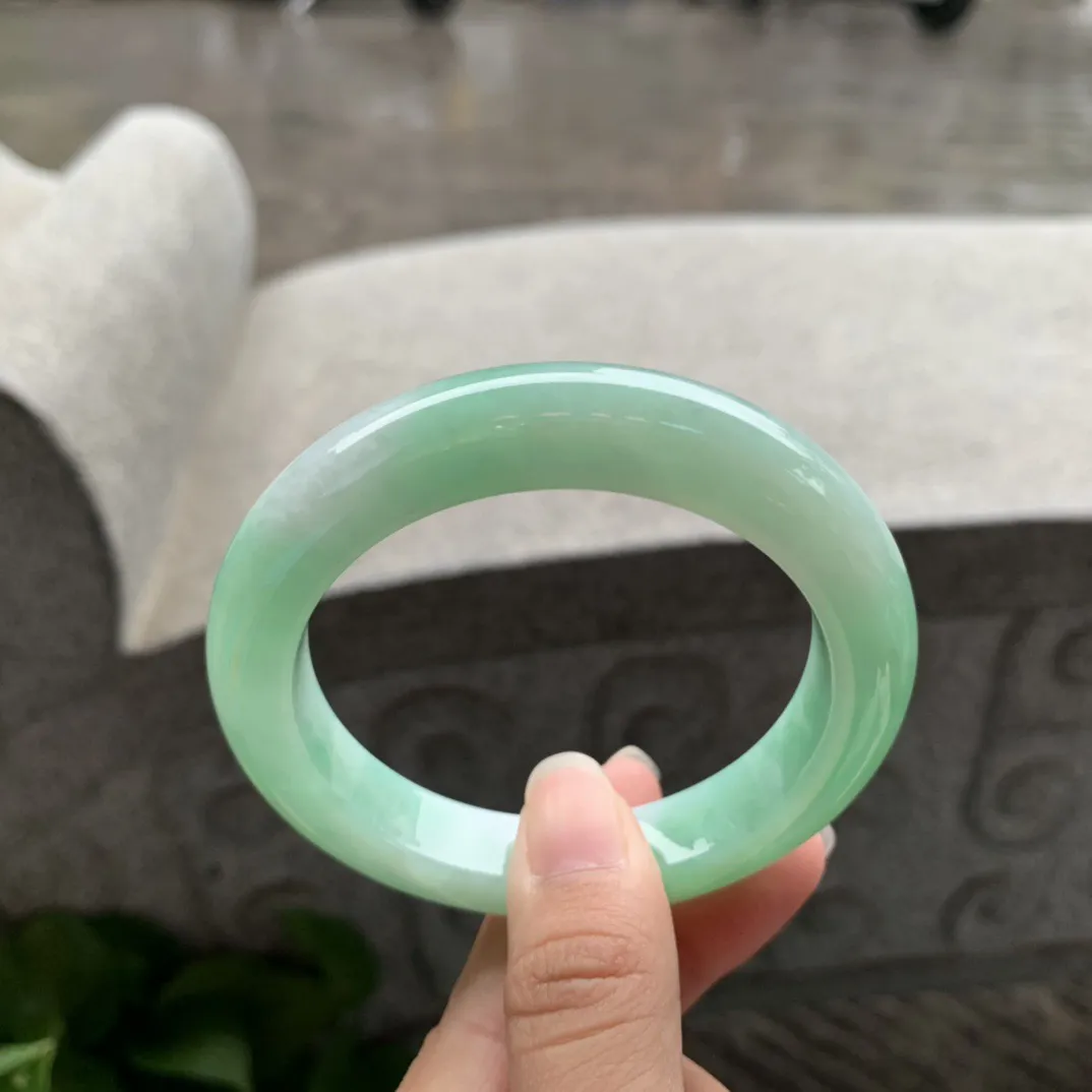 圈口  55-11.2-9.3【果阳绿正圈手镯】正圈55 56可戴