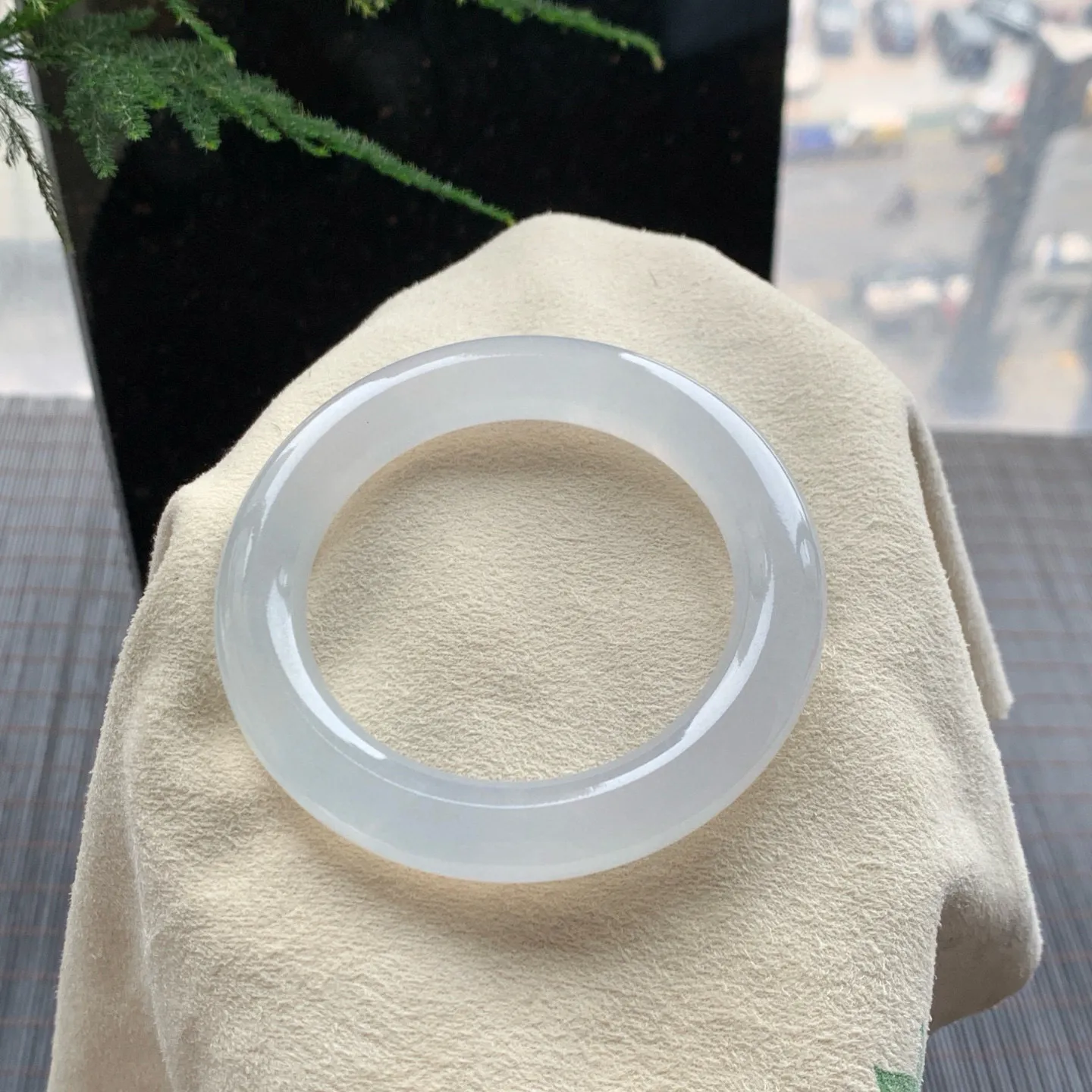 圆条冰玻白月光 无瑕 尺寸:53.3/10.7/11 星光闪闪🥰🥰