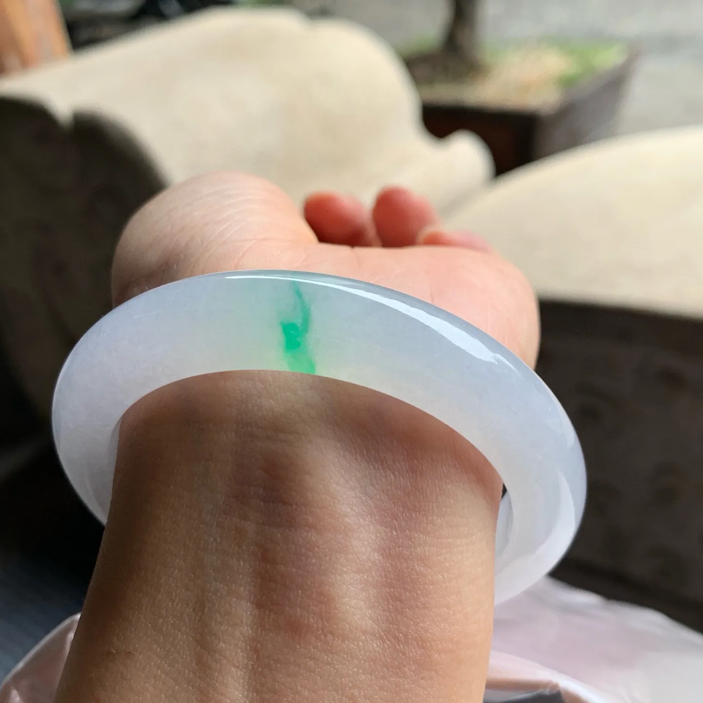 正圈高冰春彩 无瑕 尺寸:54.5/11.5/9.2 种色兼备