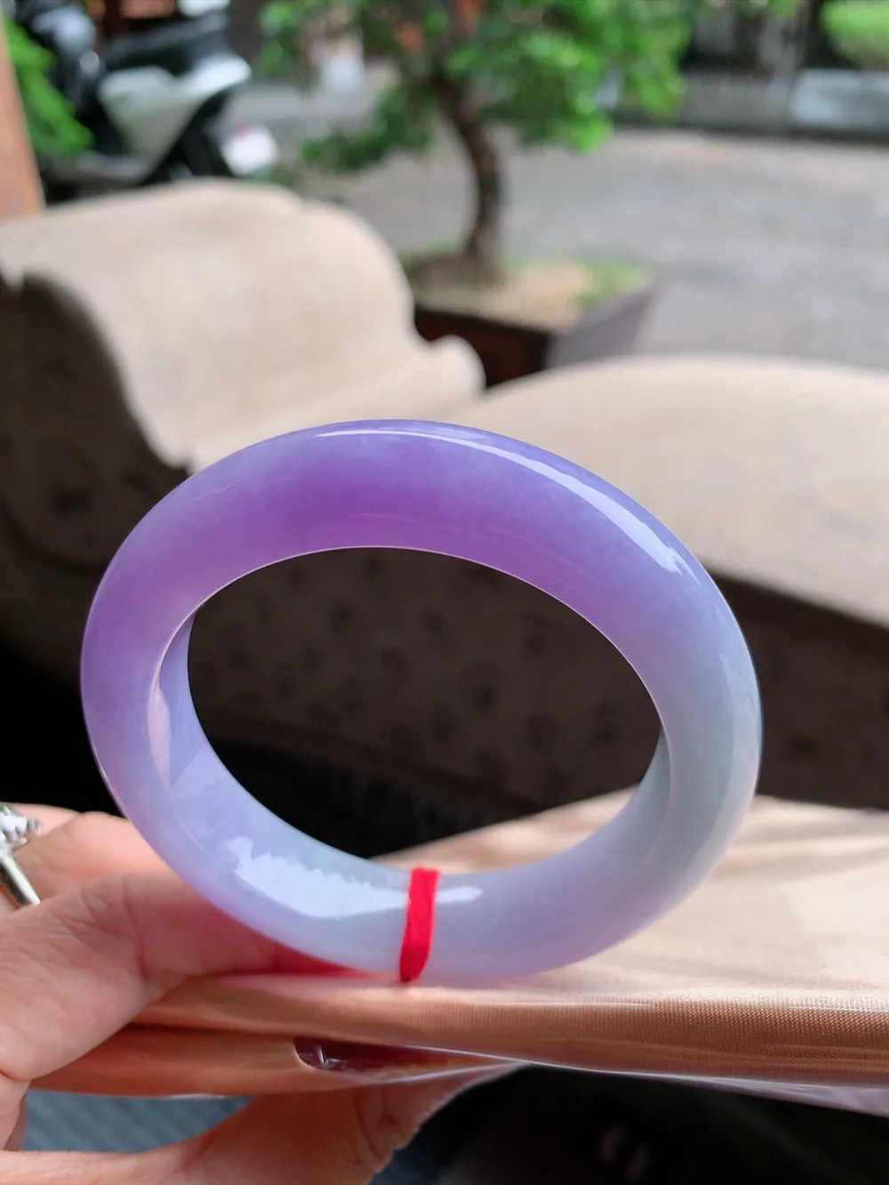 正圈一大节浓紫 无瑕 尺寸:55.5/13.8/10.1色艳超美