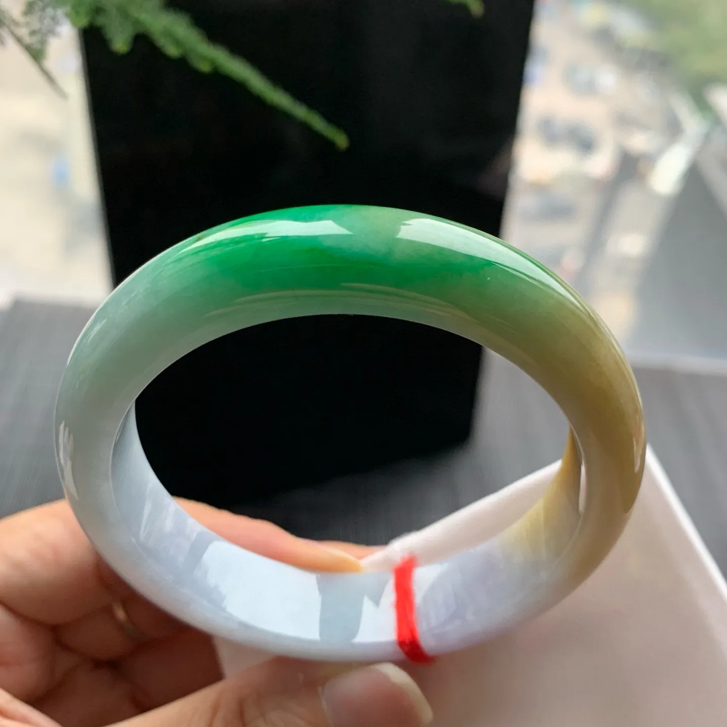 正圈三彩福禄寿 无瑕 尺寸:56.1/13.1/8.1 色好