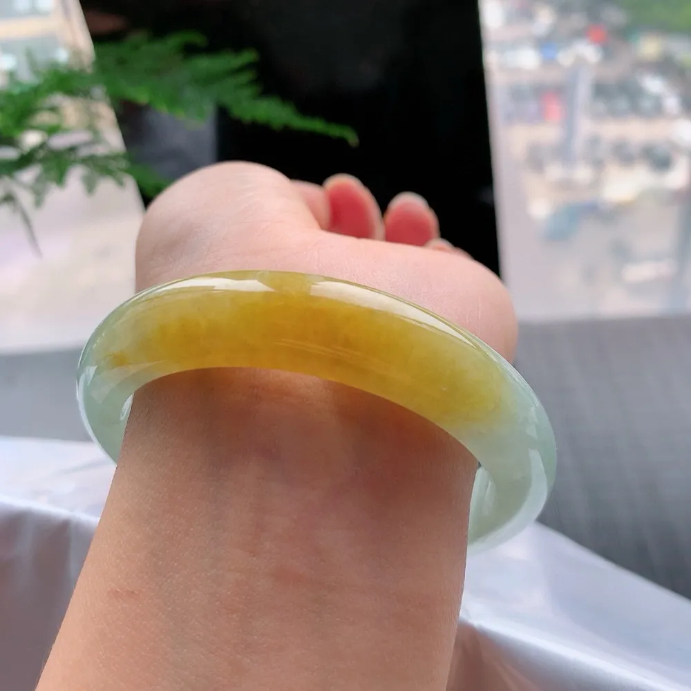 正圈一大节黄翡 无瑕 尺寸:57.2/12.9/8.6 超值