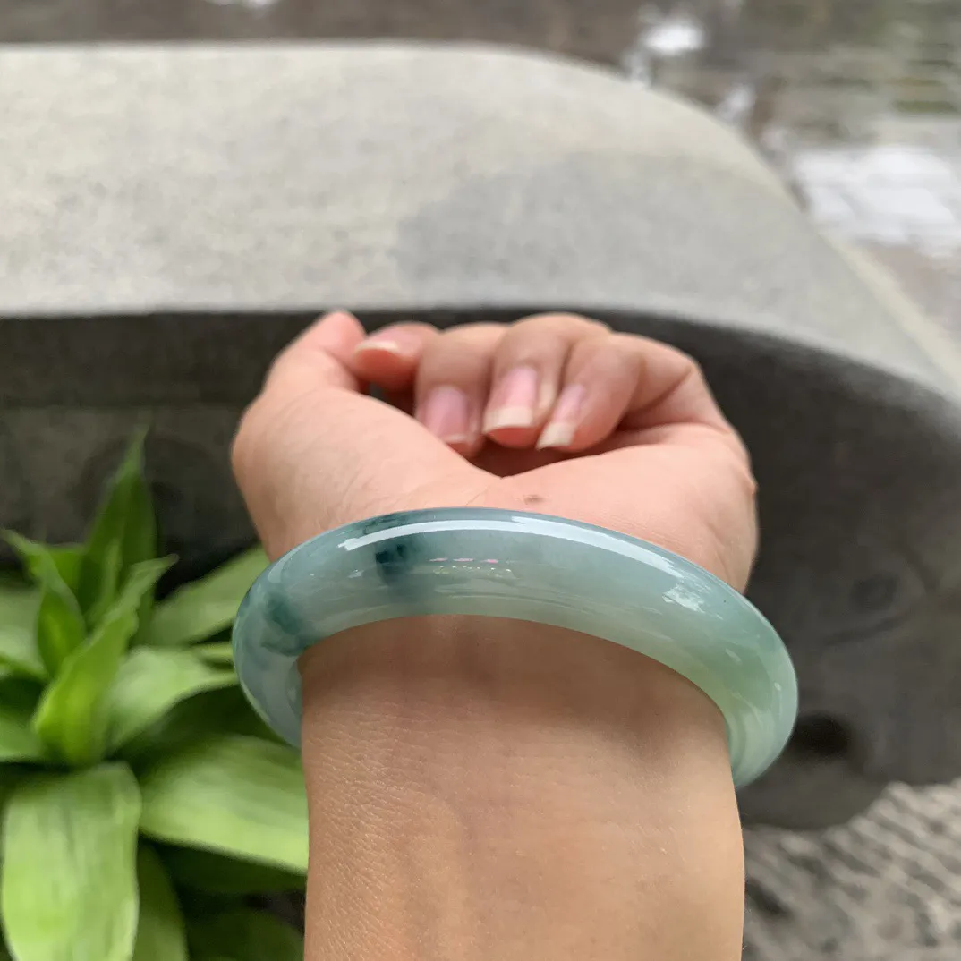 圈口 56.8-11.7-8.6  【冰飘花正圈手镯】正圈56 57可戴