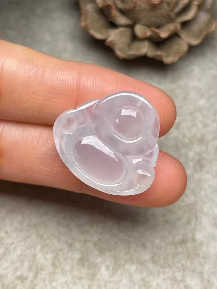 冰种【佛公】吊坠，种水好，玉质细腻 ，卖相好‘.