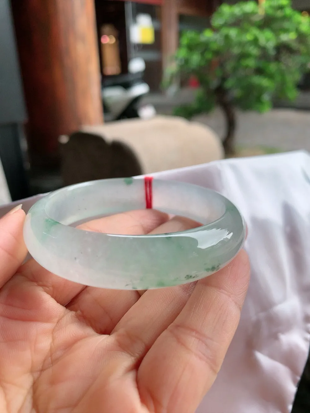 正圈冰玻飘花 无瑕 尺寸:55.6/13.9/7.7花美 种水好