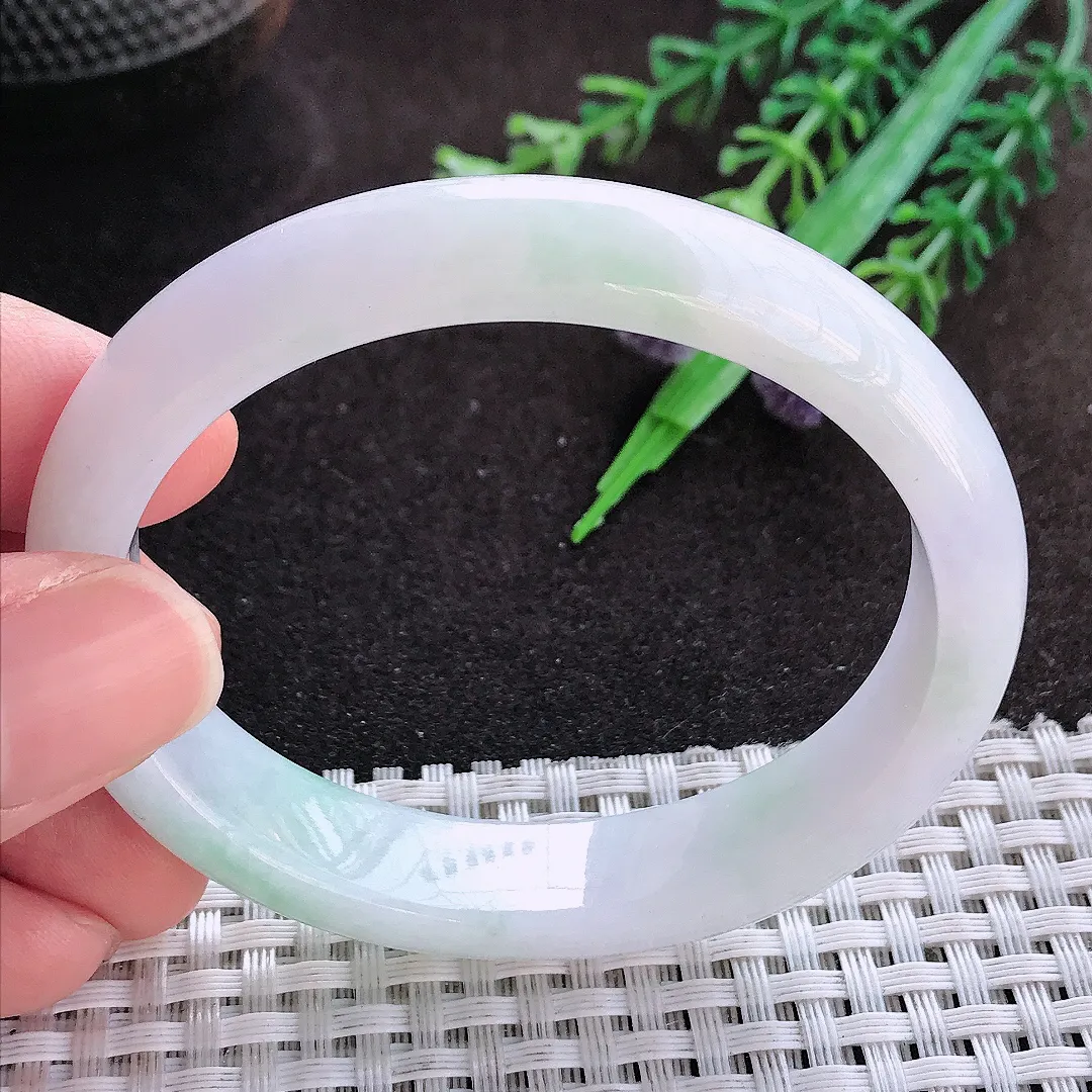 自然光55/47.8/12.5/7.2老坑秀气冰润贵妃手镯翡翠玉镯美人镯