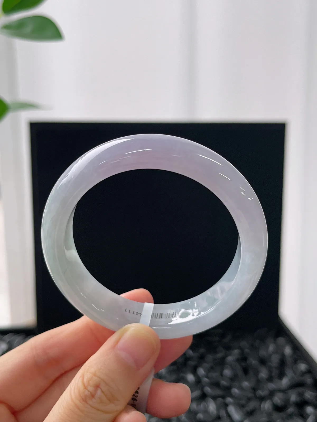 正圈51.4圈口，翡翠冰糯种春带彩手镯