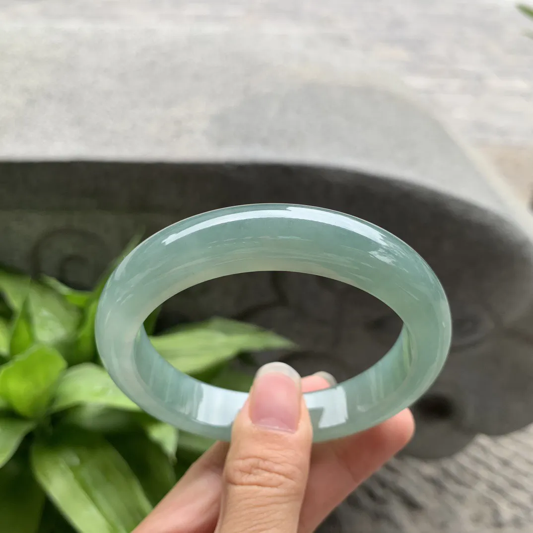 大圈口 59.8-12.6-9.2【冰油绿正圈手镯】正圈59 60可戴