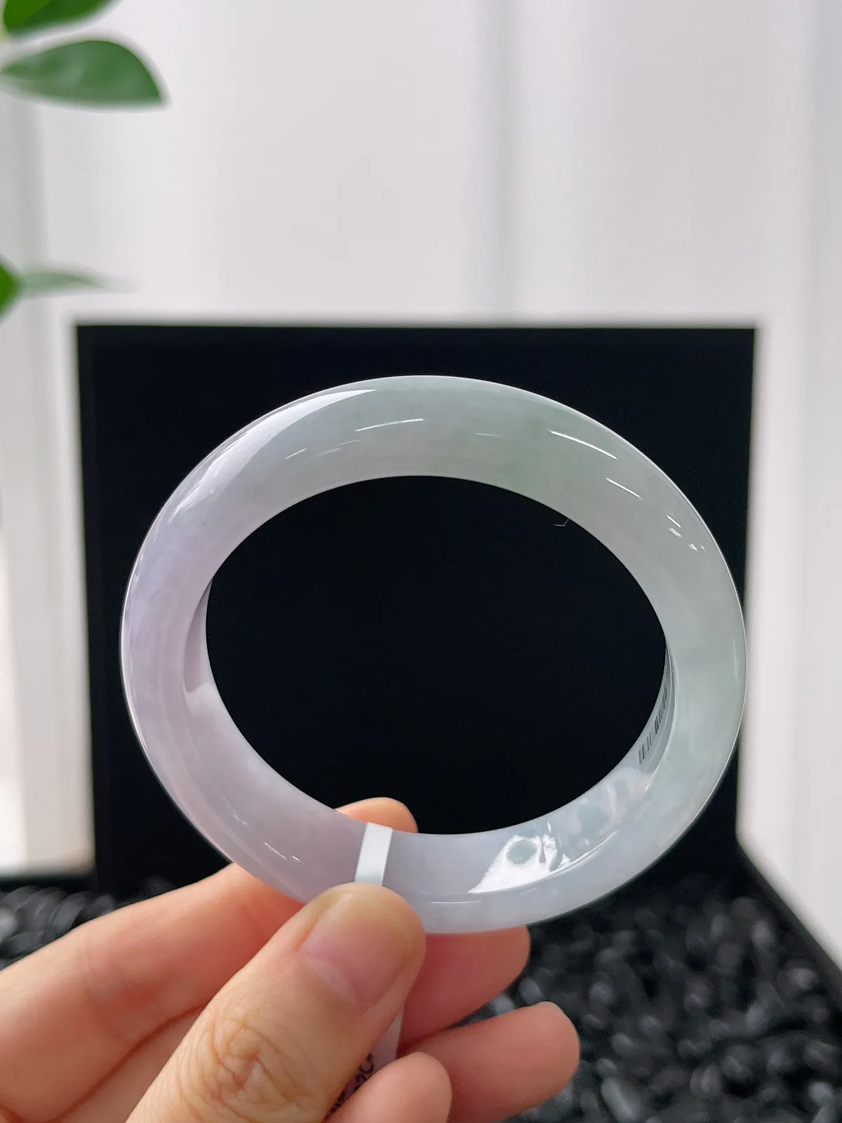 正圈51.4圈口，翡翠冰糯种春带彩手镯