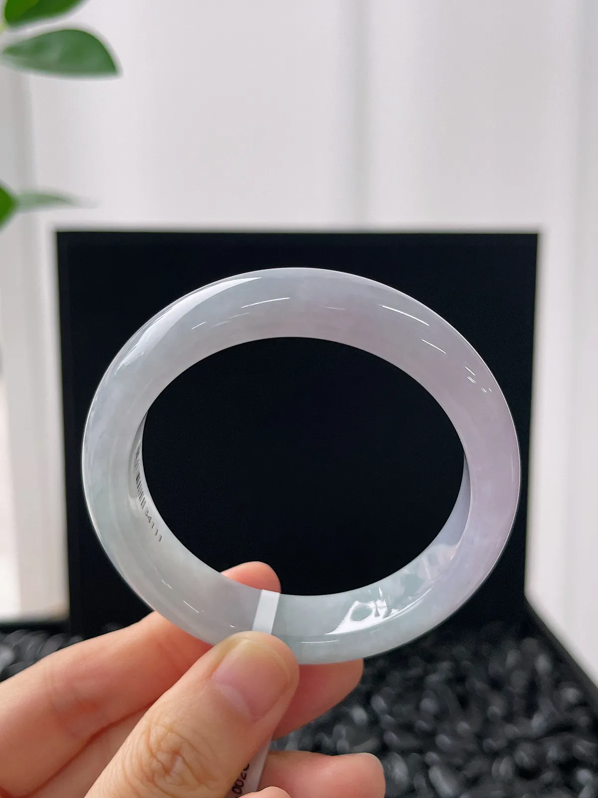 正圈51.4圈口，翡翠冰糯种春带彩手镯