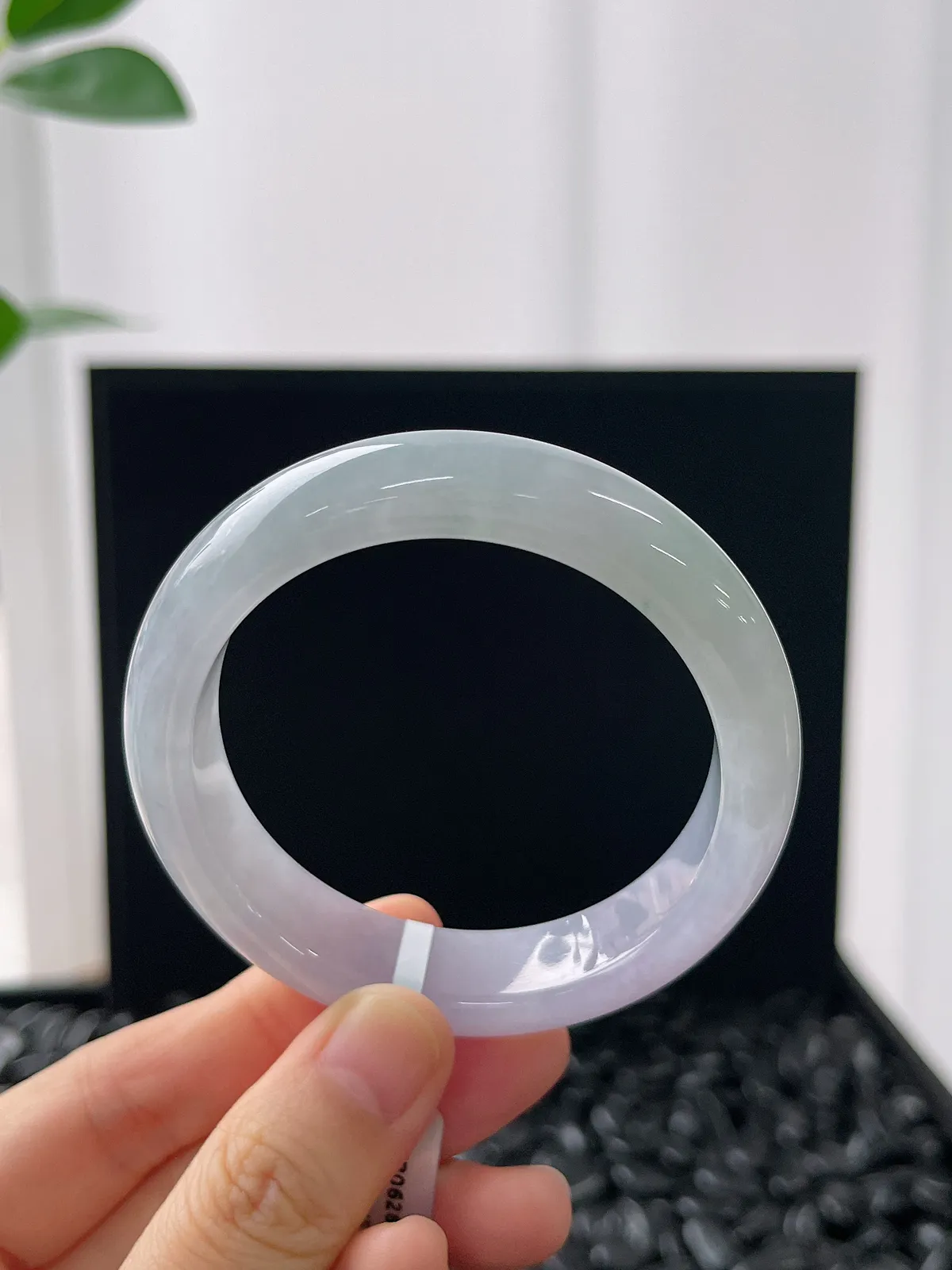 正圈51.4圈口，翡翠冰糯种春带彩手镯