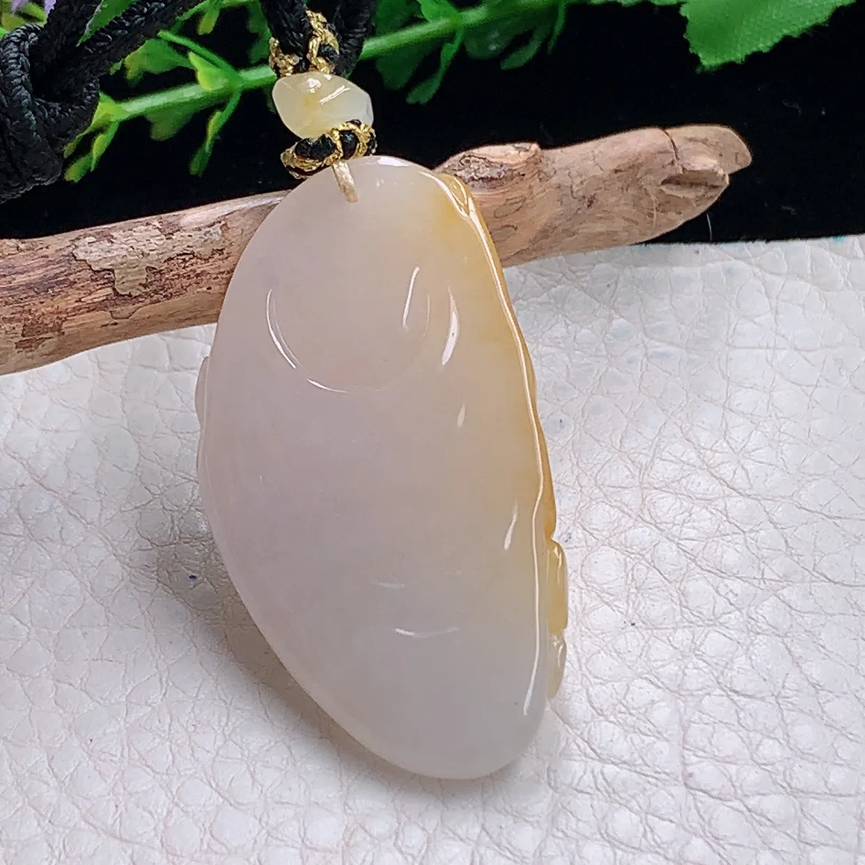 yl自然光44.5*24*16.5天然缅甸翡翠a货精雕冰双彩弥勒佛 站佛玉坠 玉挂件