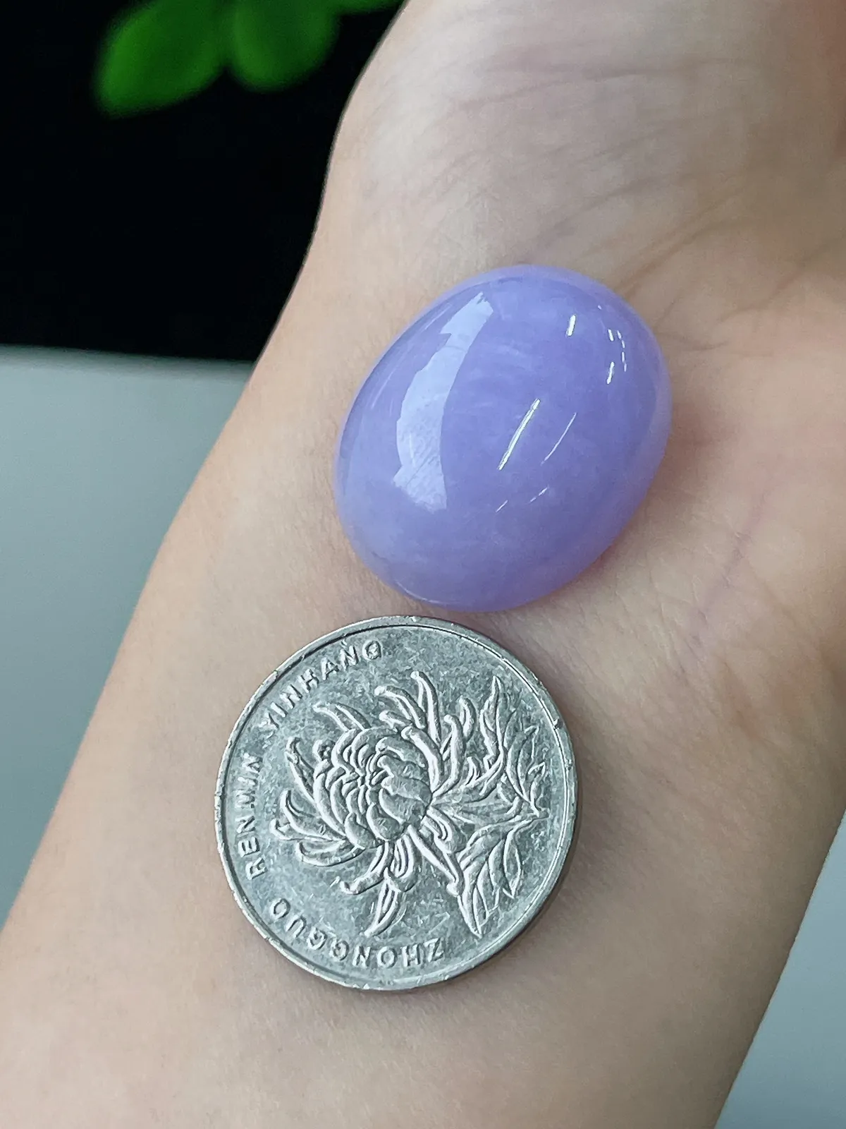 翡翠紫罗兰蛋面