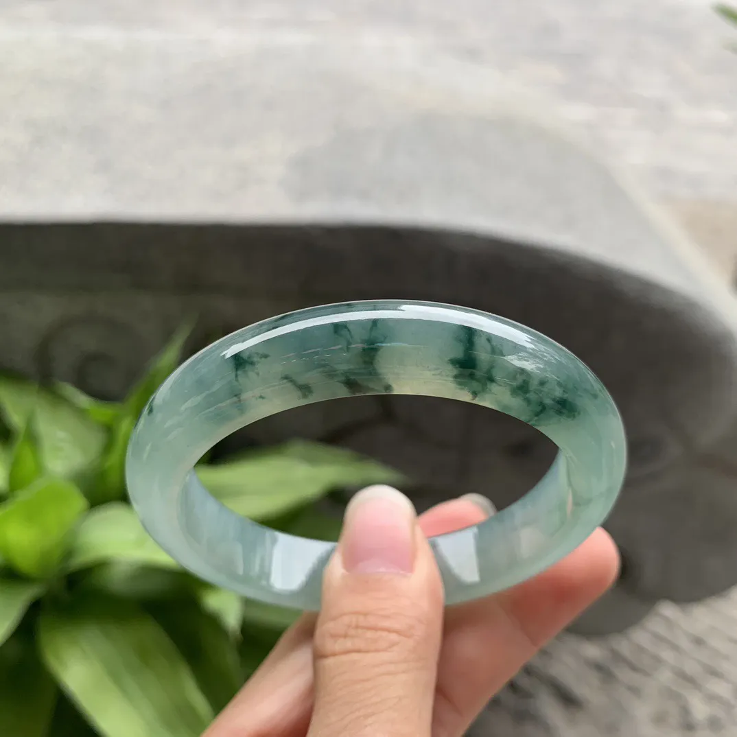 圈口56-11.8-8.2 【冰飘花正圈手镯】正圈56 57可戴