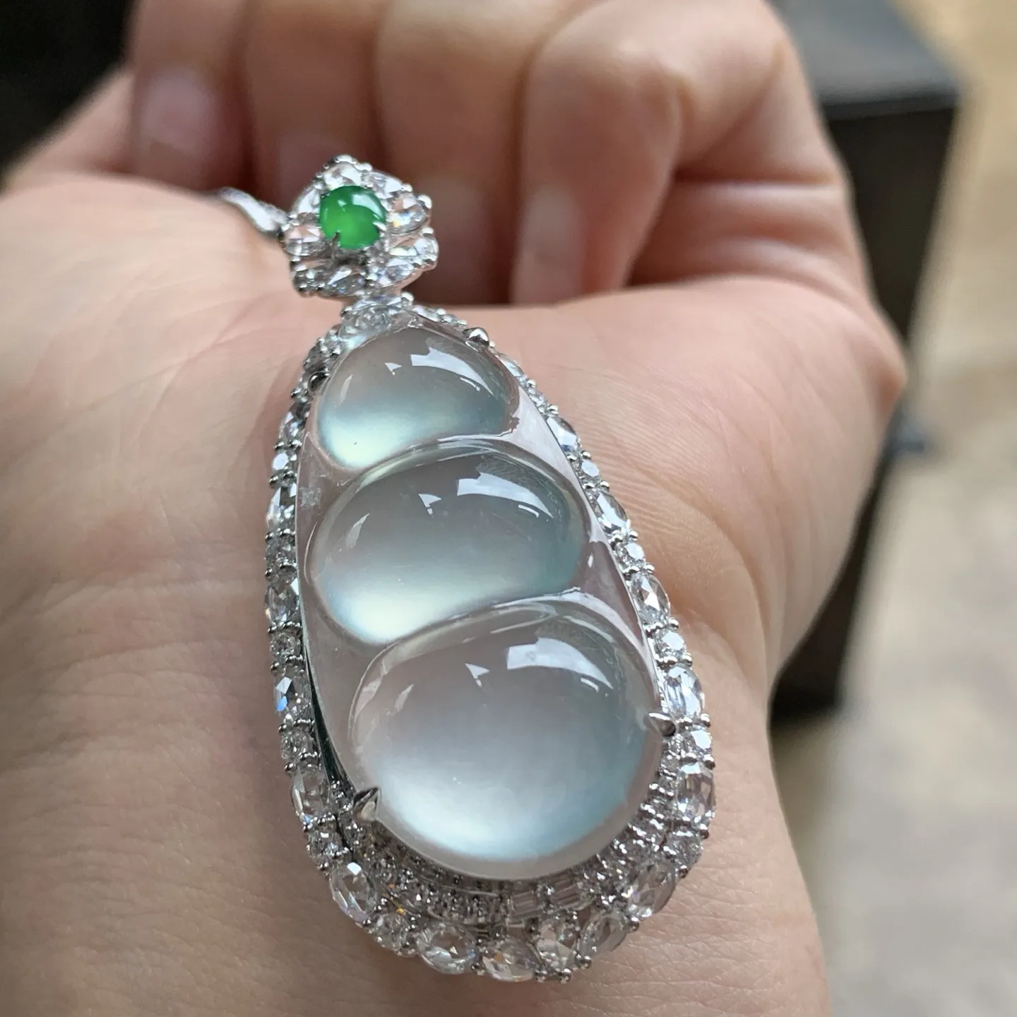 金钻镶嵌高冰豆子^_^饱满