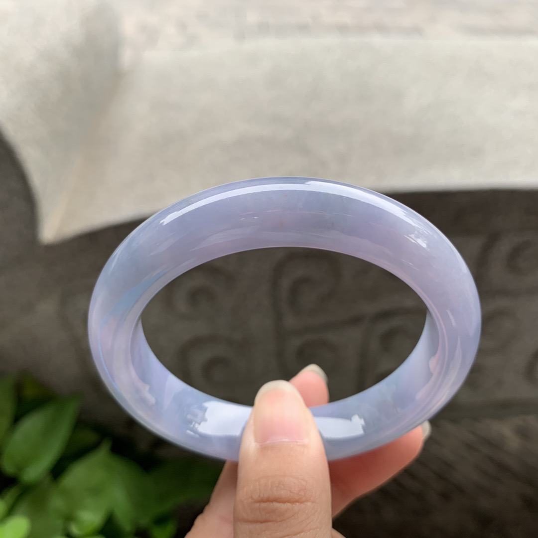 圈口 55-12.4-9【冰茄紫正圈手镯】正圈55 56可戴