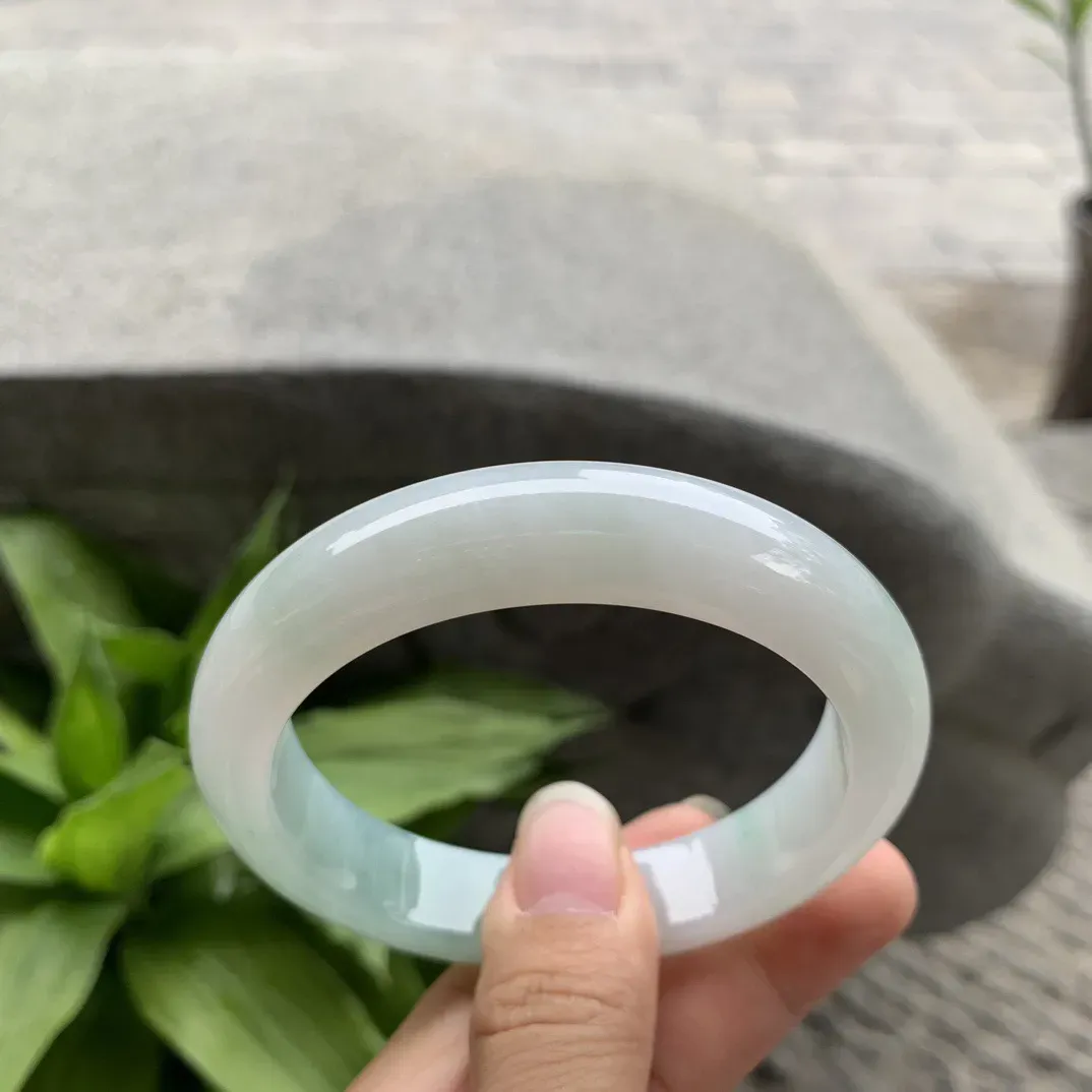 圈口56.8-12.8-8.9 【晴绿正圈手镯】正圈56 57可戴