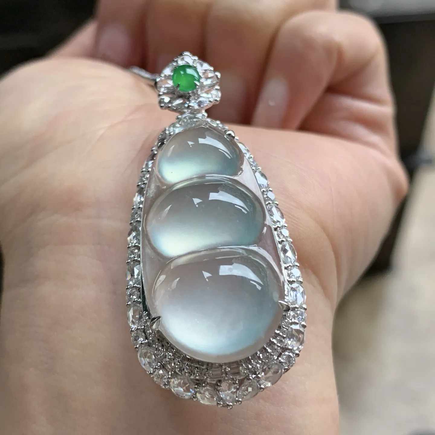 金钻镶嵌高冰豆子^_^饱满