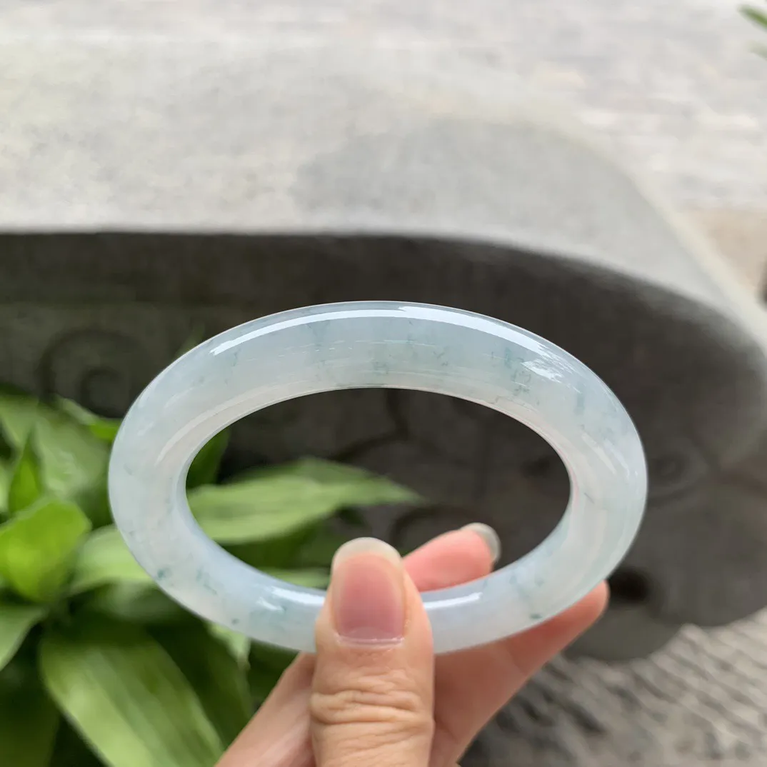 大圈口 58.2-10.9  【冰飘花圆条手镯】圆条58 59可戴