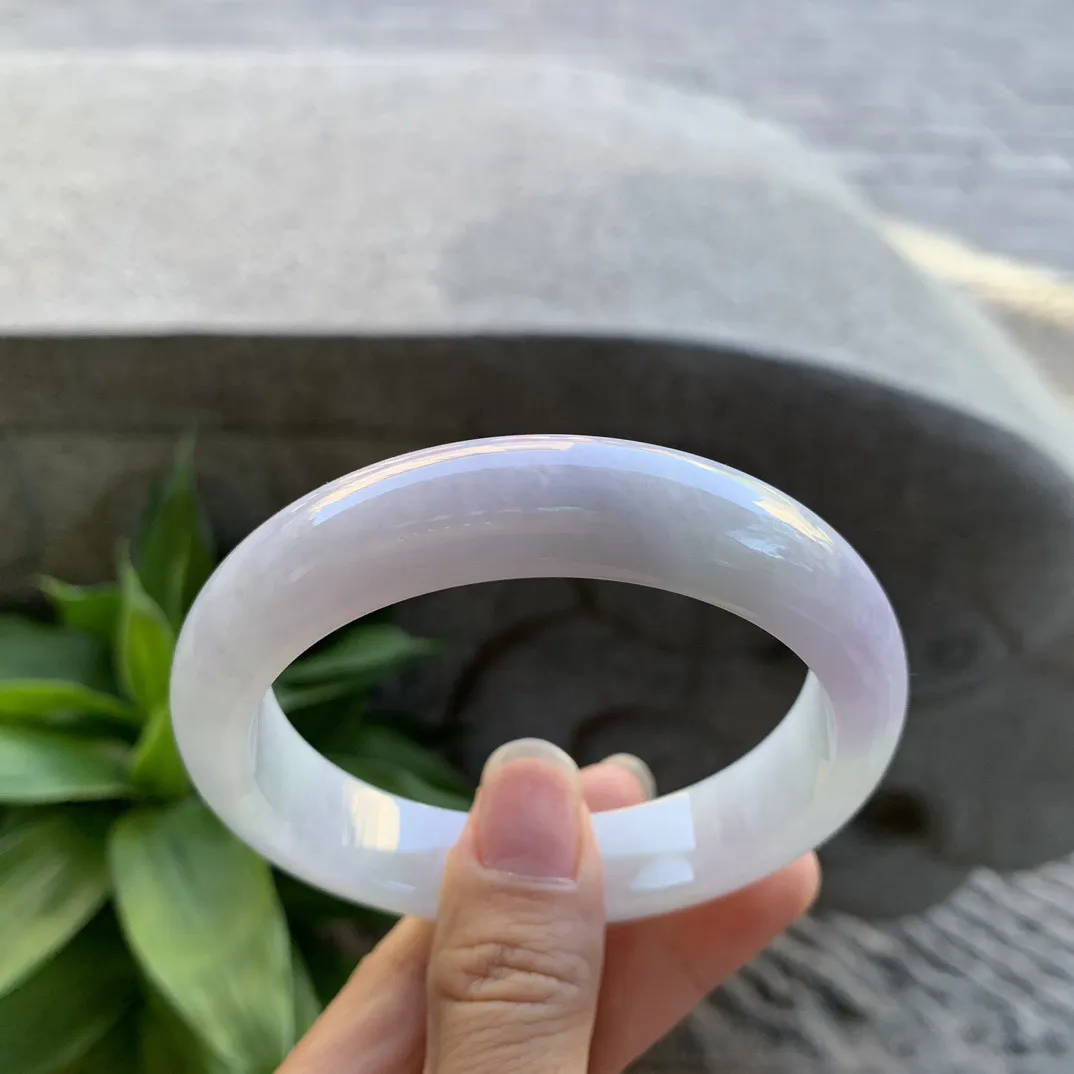 大圈口60.6-13.7-8.8 【冰淡紫正圈手镯】正圈60 61可戴