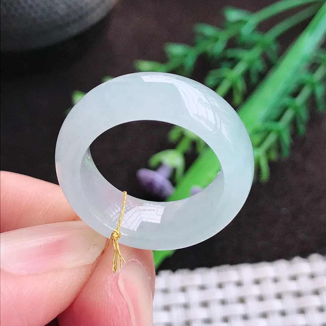 自然光17.3/8.4/4.3老坑冰透起胶宽版指环戒指翡翠玉坠扳指