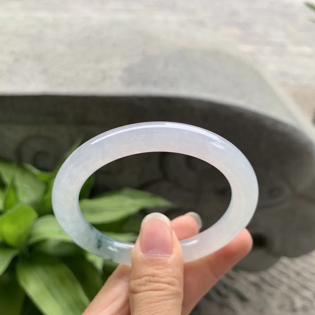 小圈口53.5-8.6 【冰飘花圆条手镯】圆条53 54可戴