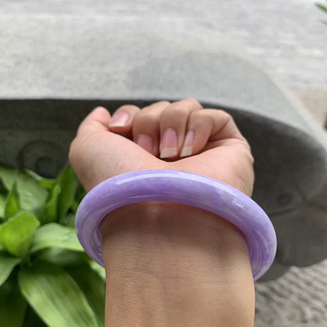 圈口57.8-10.3 【满紫圆条手镯】圆条57 58可戴