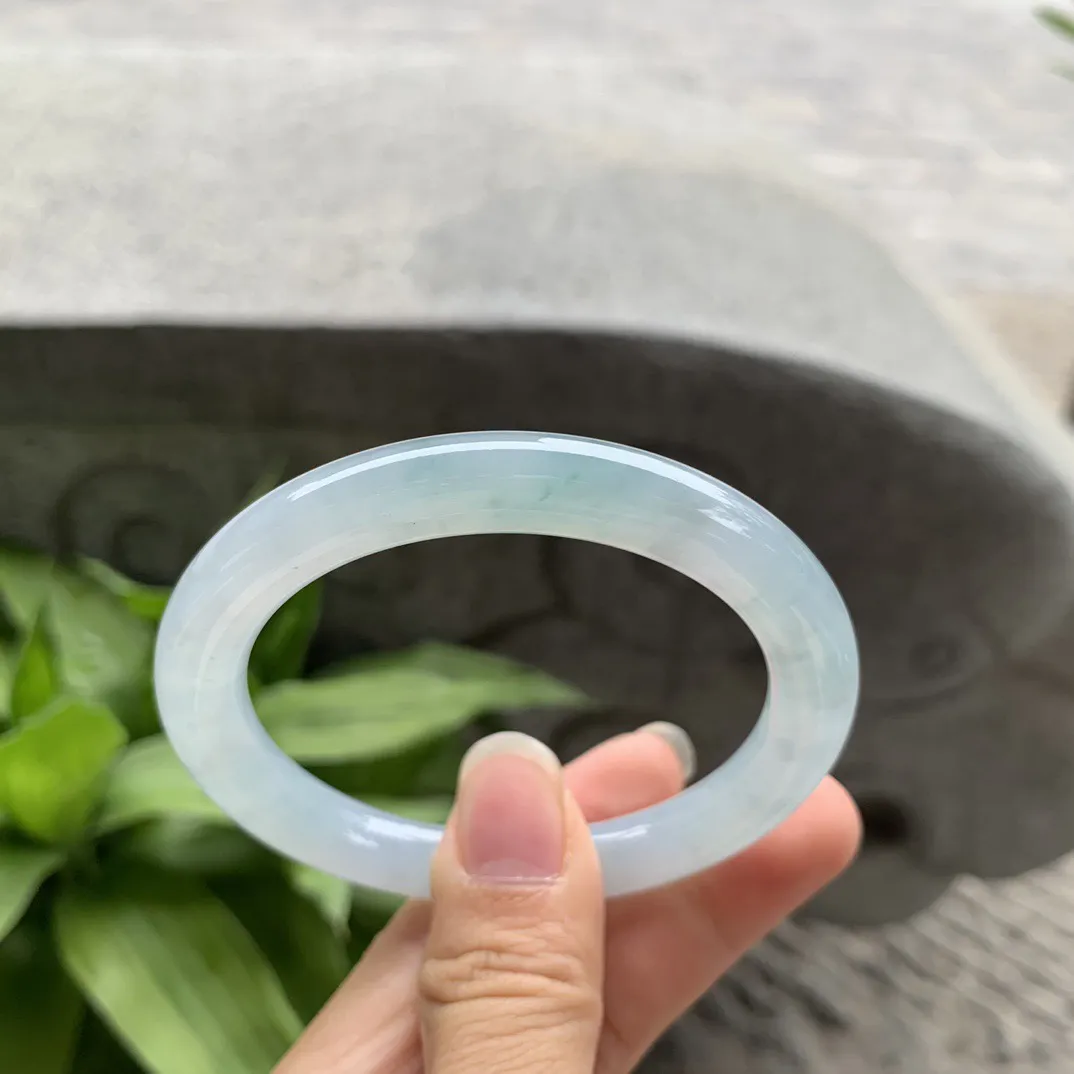 圈口 54.2-8.6【冰晴圆条手镯】圆条54 55可戴