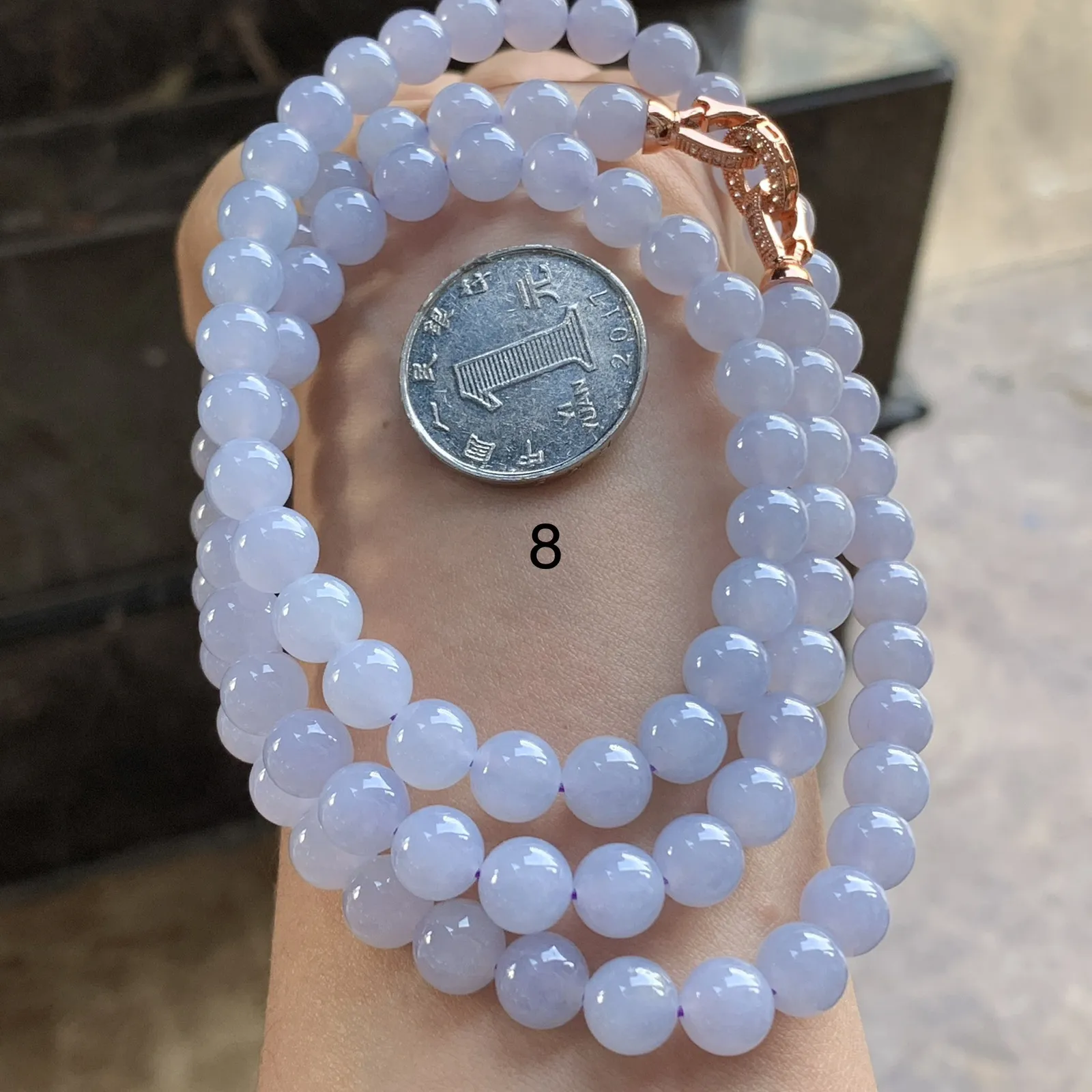 紫罗兰珠串^_^颜色鲜艳 玉质温润