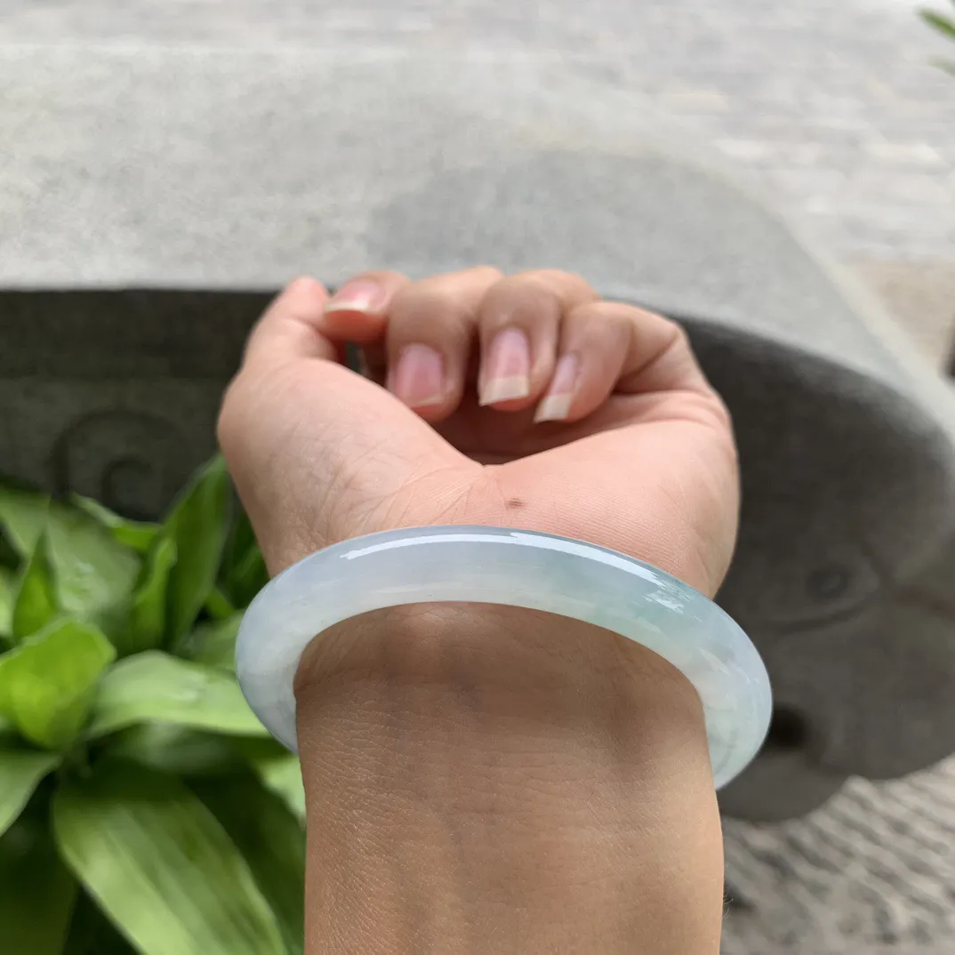 圈口 54.2-8.6【冰晴圆条手镯】圆条54 55可戴