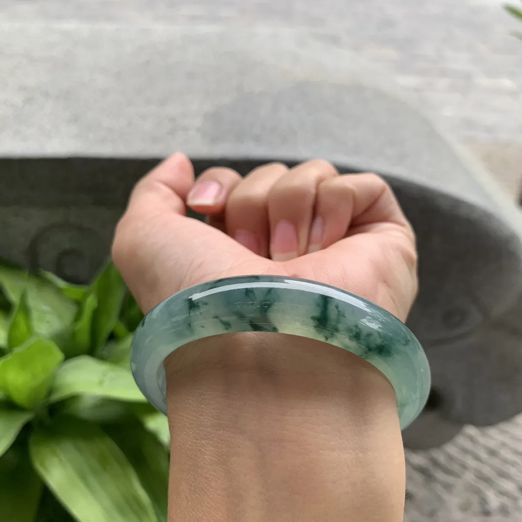 圈口56-11.8-8.2 【冰飘花正圈手镯】正圈56 57可戴