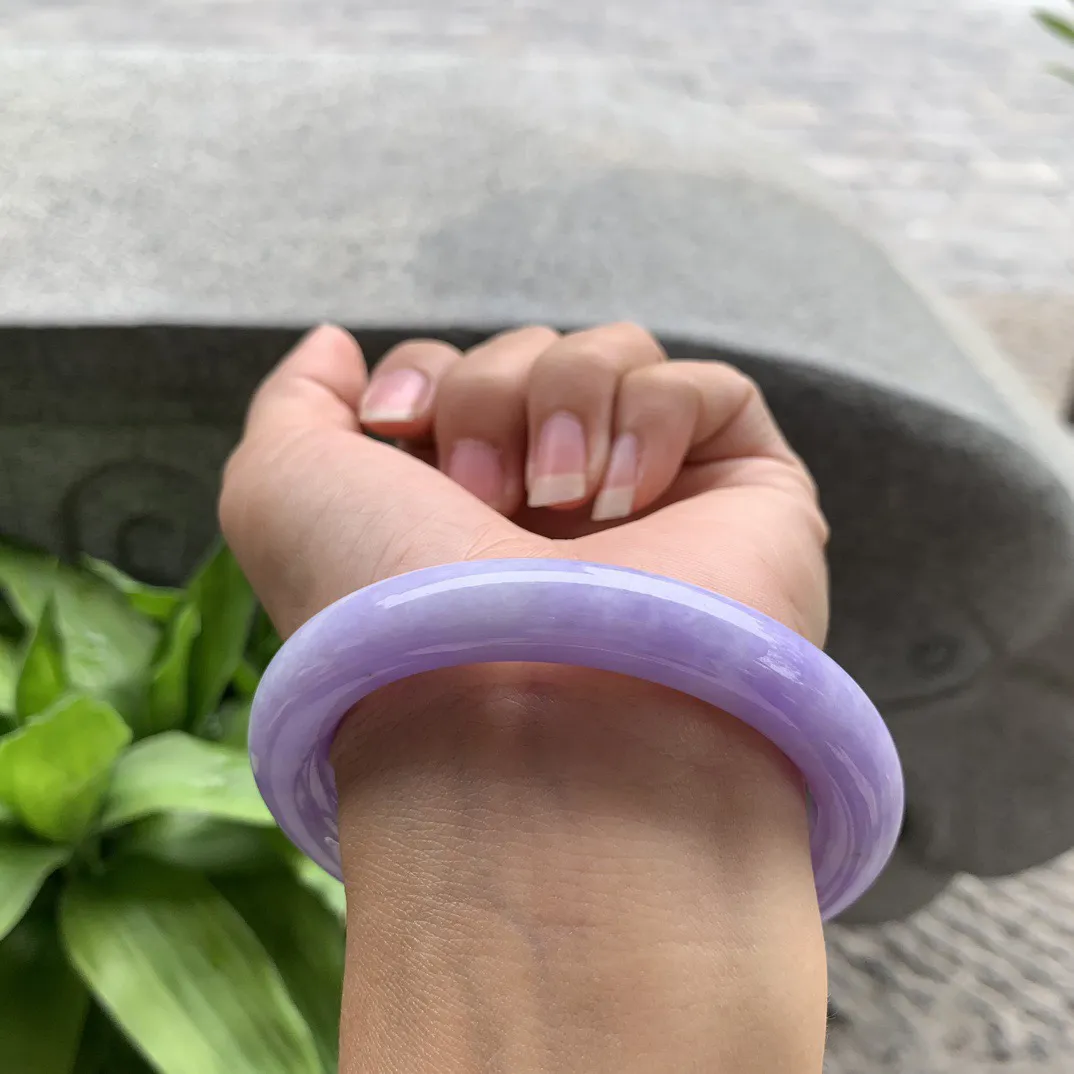 圈口57.8-10.3 【满紫圆条手镯】圆条57 58可戴