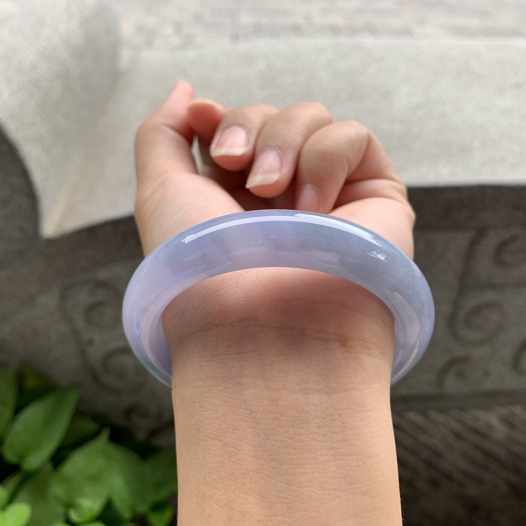 圈口 55-12.4-9【冰茄紫正圈手镯】正圈55 56可戴