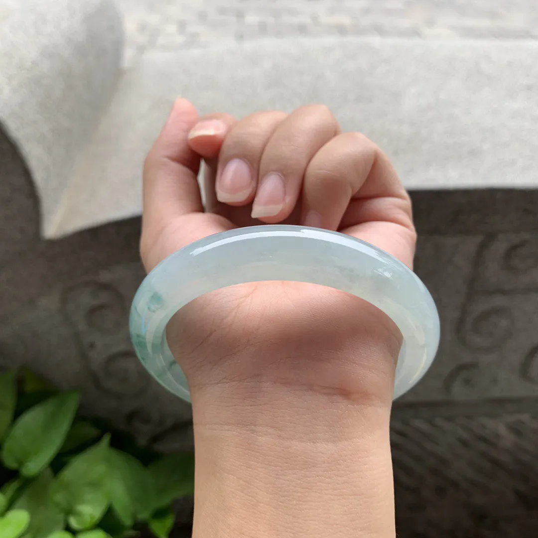 大圈口 62.9-13-9.2【冰飘花正圈手镯】正圈62 63可戴