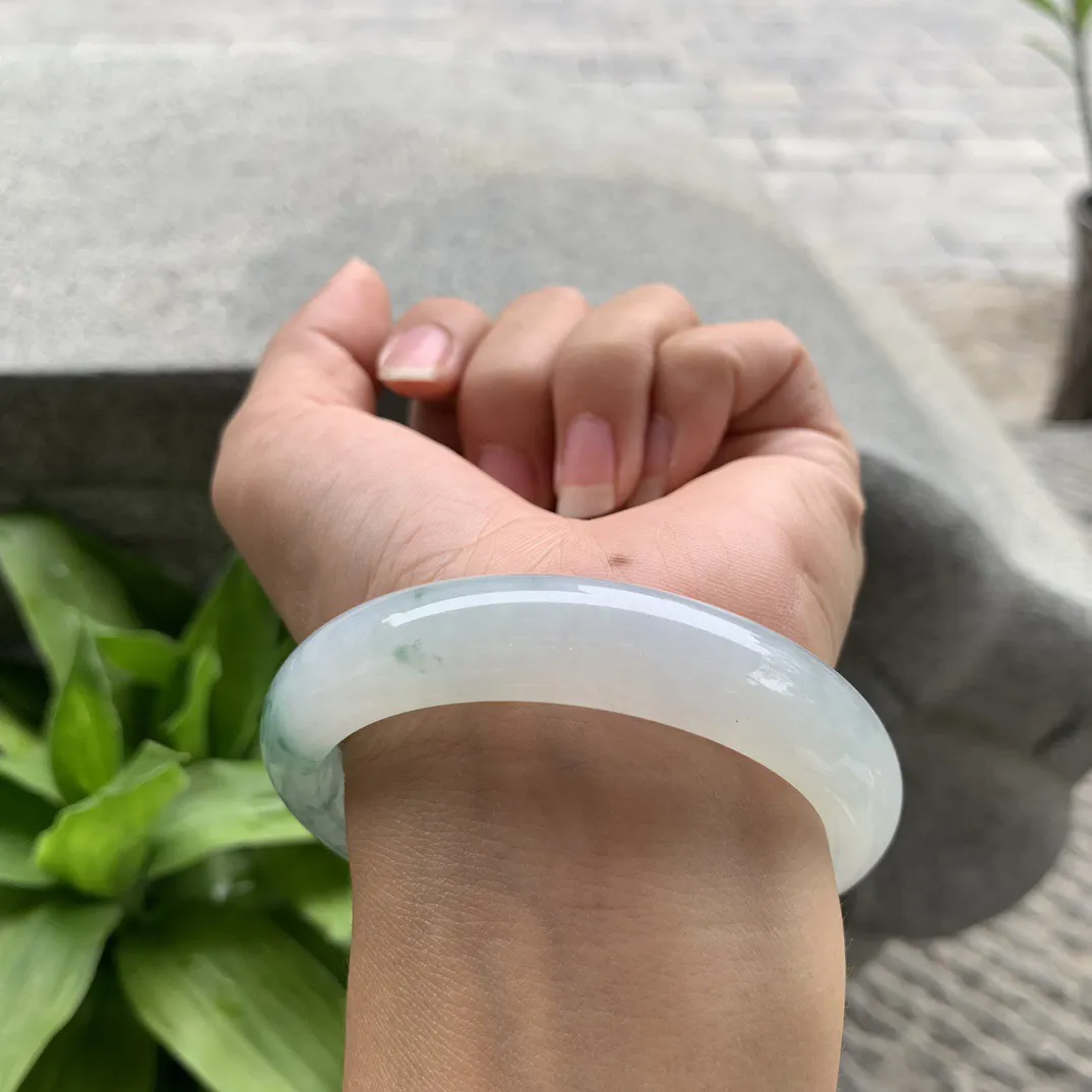 圈口 57.5-12.9-8.3  【冰飘花正圈手镯】正圈57 58可戴