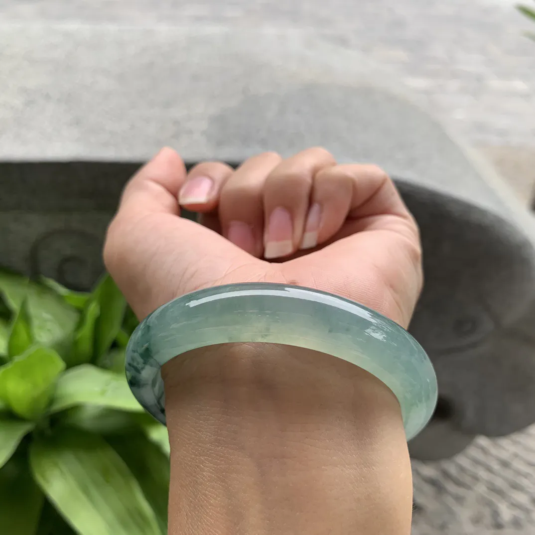 圈口56-11.8-8.2 【冰飘花正圈手镯】正圈56 57可戴