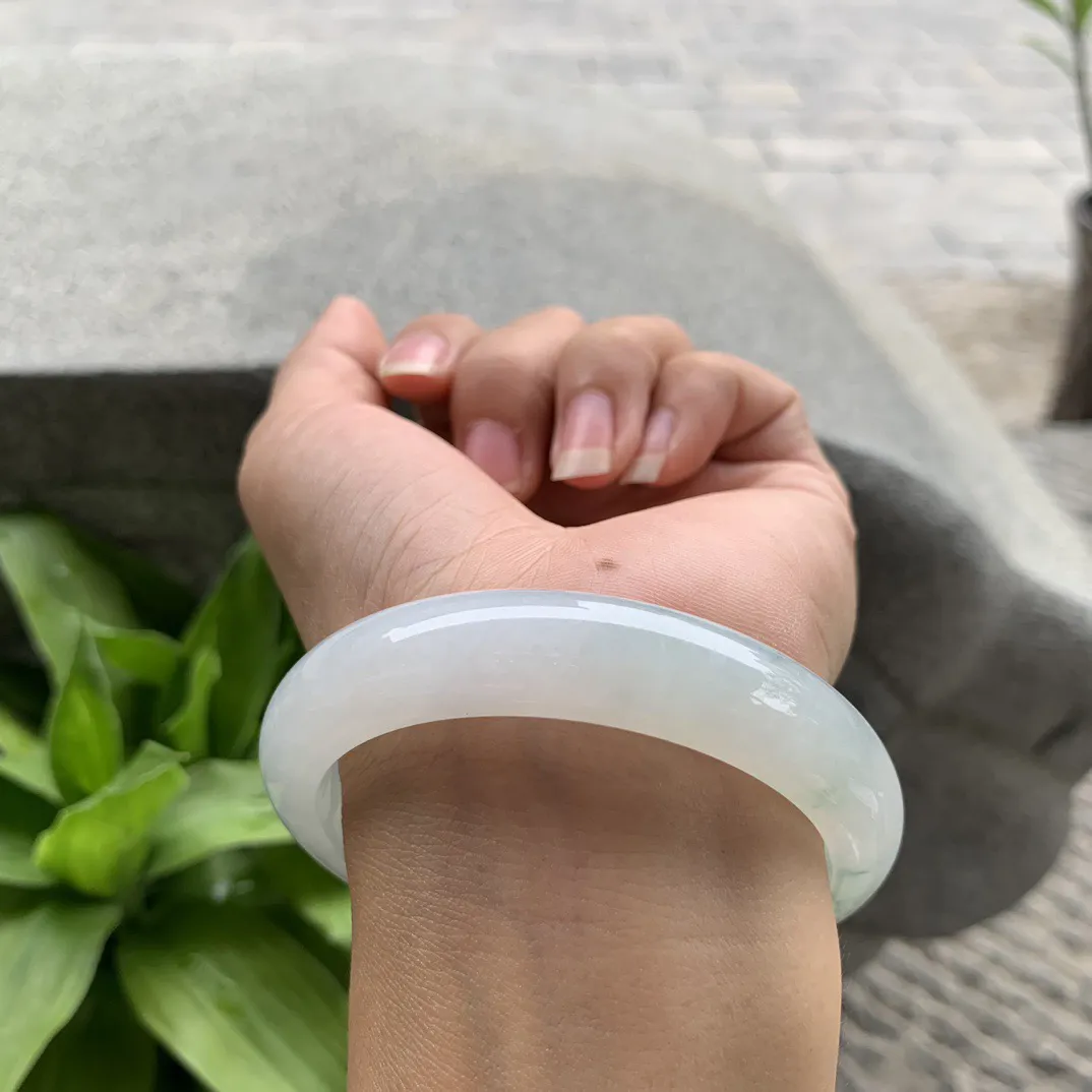 圈口 57.5-12.9-8.3  【冰飘花正圈手镯】正圈57 58可戴