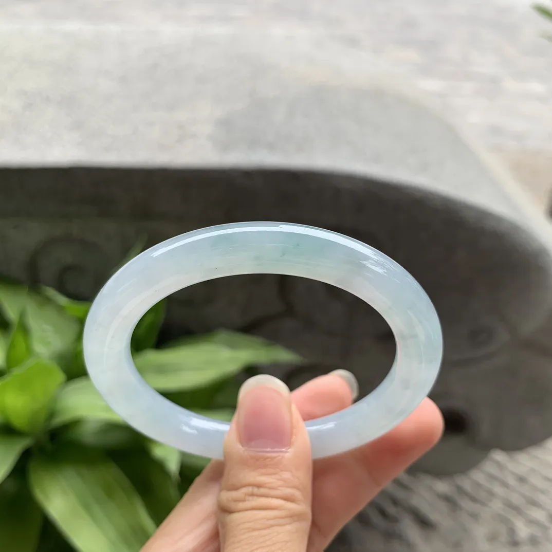 圈口 54.2-8.6【冰晴圆条手镯】圆条54 55可戴