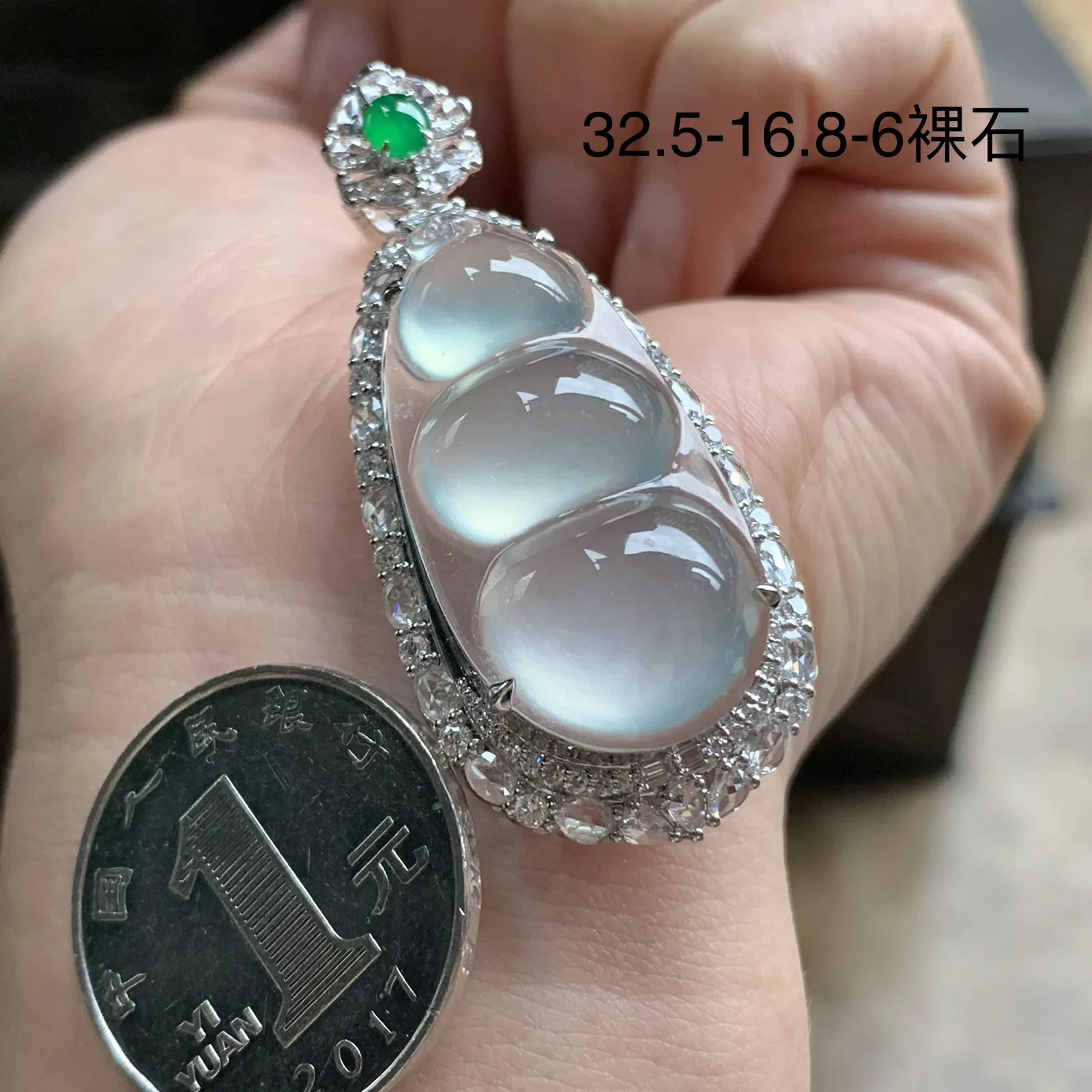 金钻镶嵌高冰豆子^_^饱满