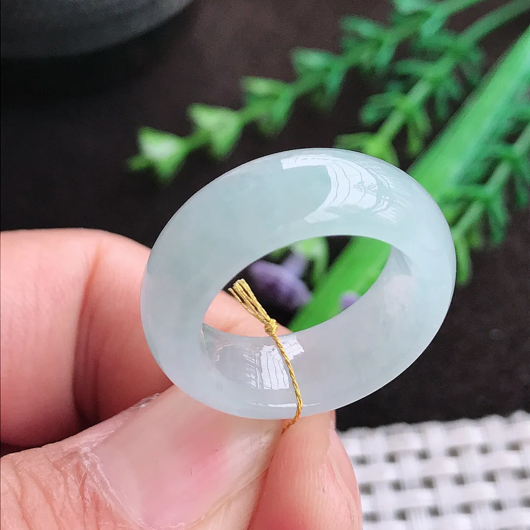 自然光17.3/8.4/4.3老坑冰透起胶宽版指环戒指翡翠玉坠扳指