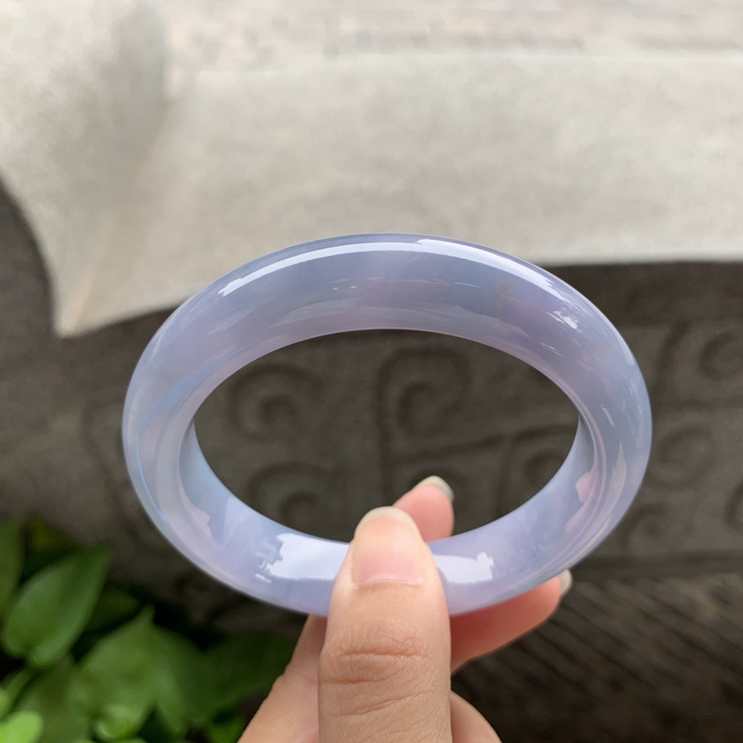 圈口 55-12.4-9【冰茄紫正圈手镯】正圈55 56可戴